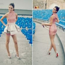 Jelena Dimitrijević: Svečana nežno roze haljina