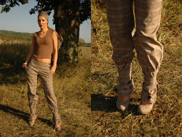 Hera-Outfit: Karirane pantalone
