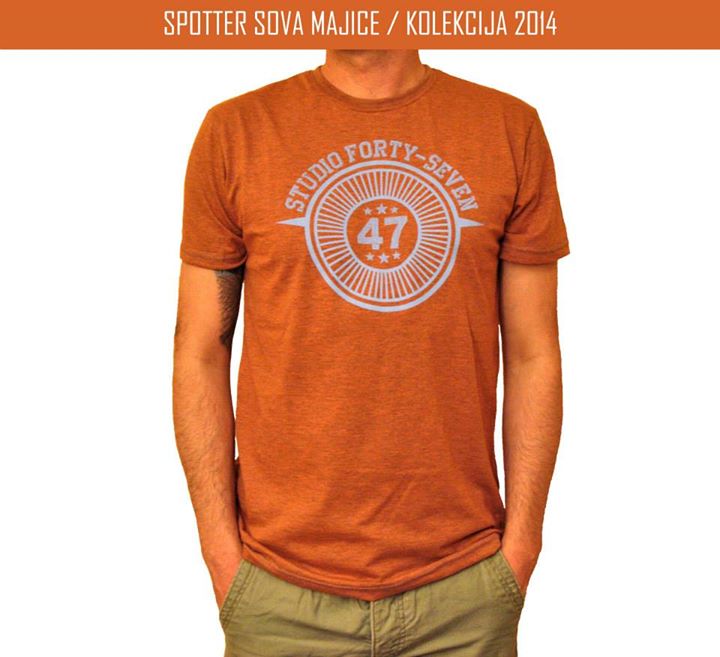 Spotter Sova: Narandžasta muška majica sa printom